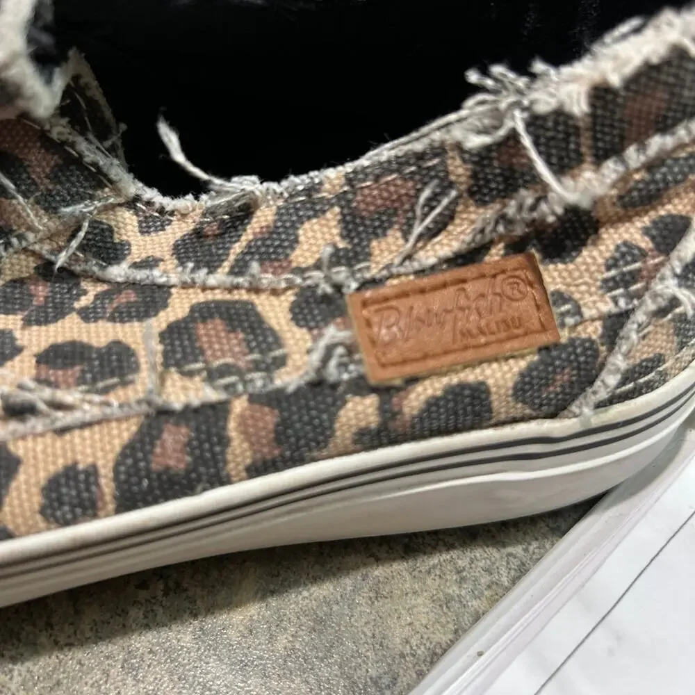 Blowfish Malibu Leopard Print Canvas Sneakers, Women’s 7.5